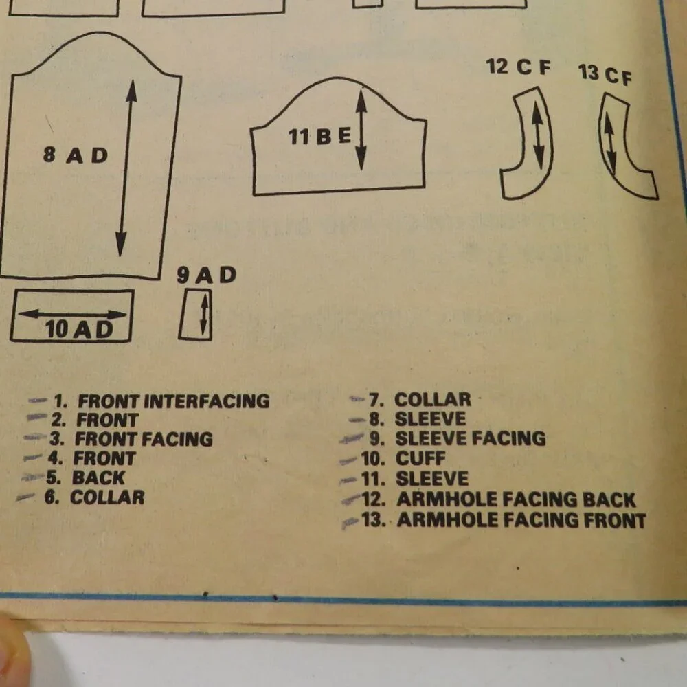 McCall's 9500 sewing pattern shirts: long sleeve, short sleeve, sleeveless